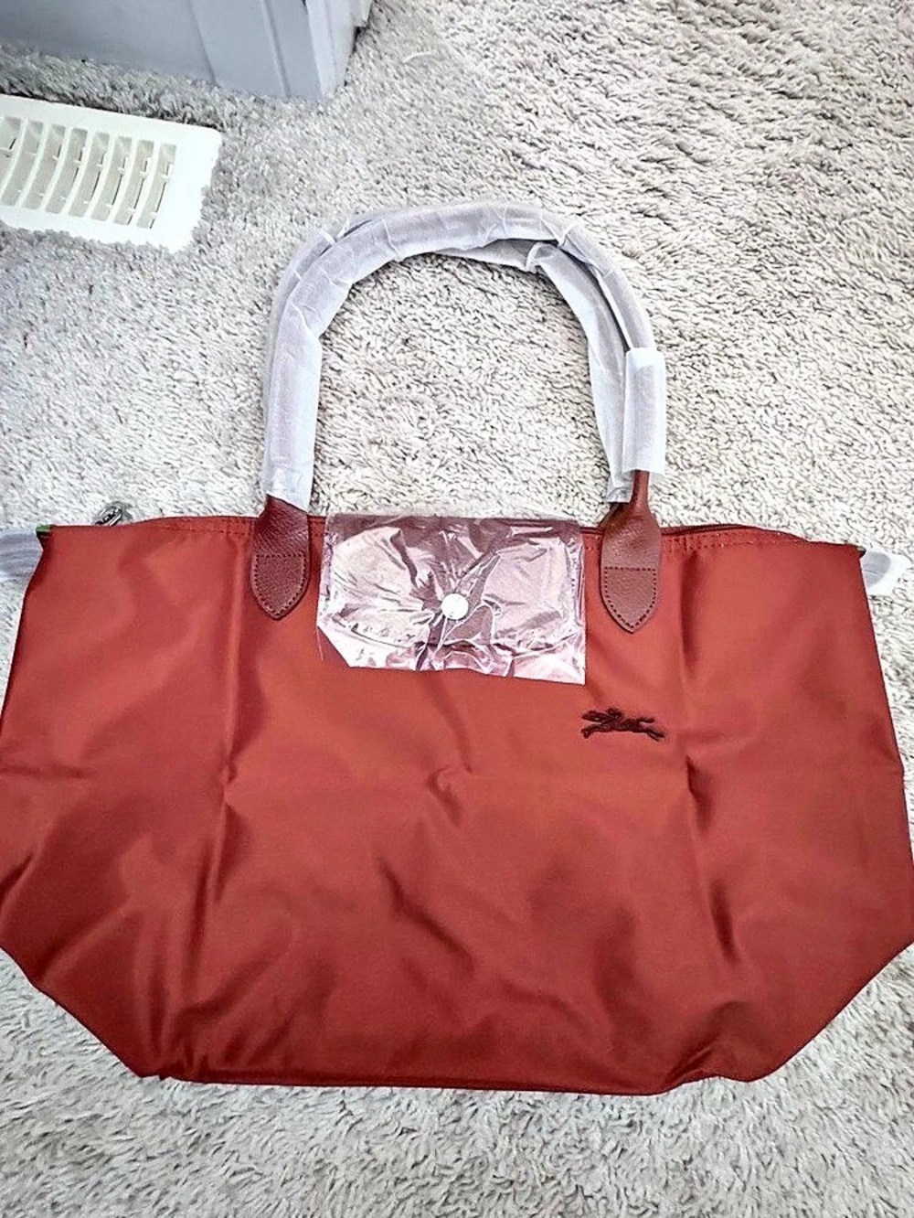 Longchamp Le Pliage Large Shoulder Tote in Cognac